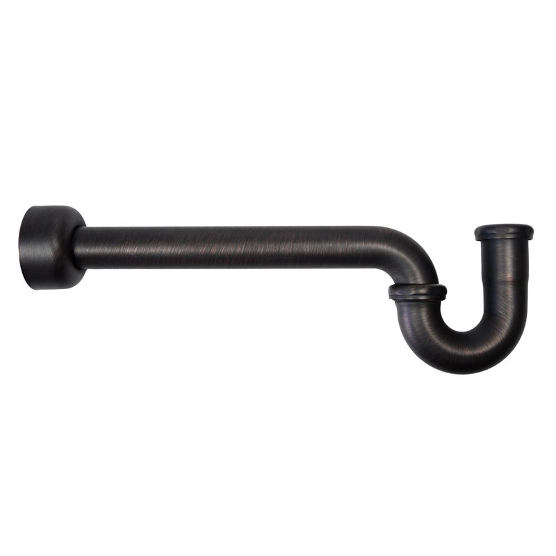 Drain décoratif pour lavabo de salle de bain P-Trap, Bronze frotté à l'huile
