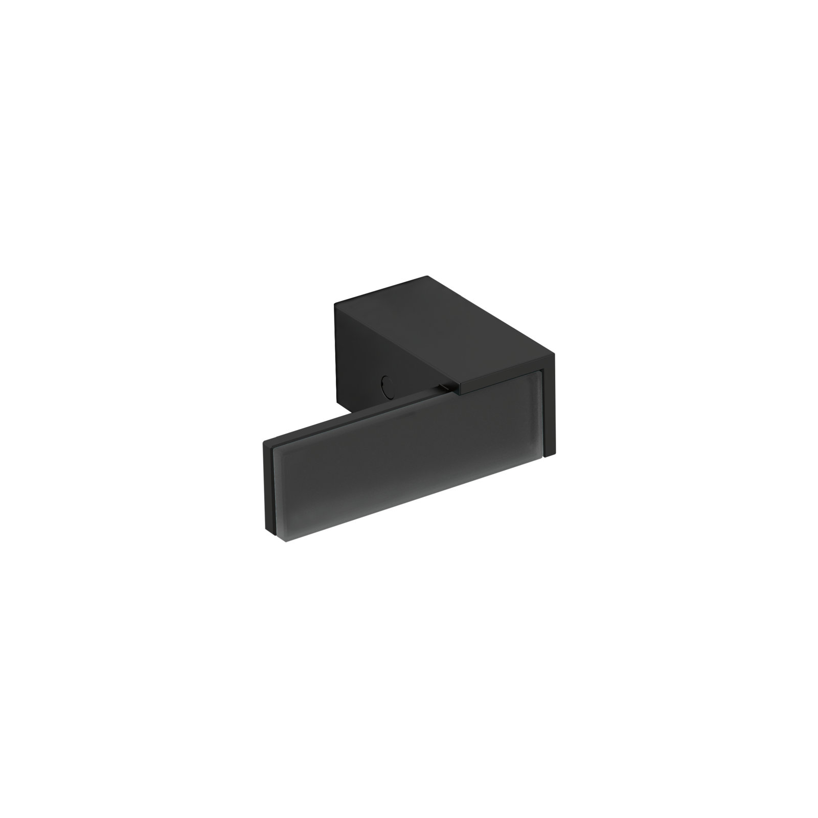 Siderna® Two-Handle Wall Mount Tub Filler, Matte Black, Lever with glass black insert