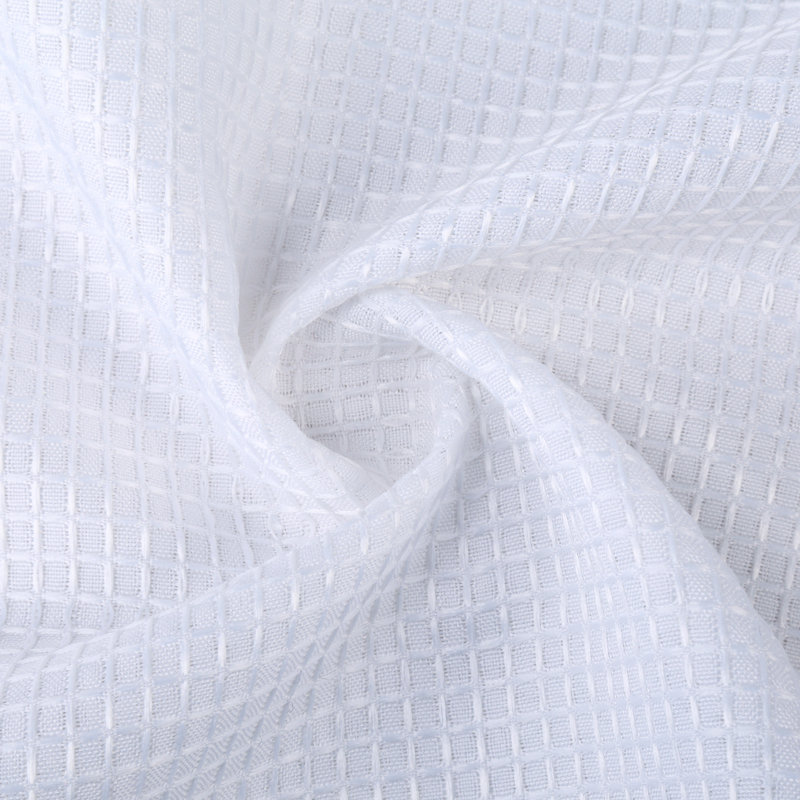 Ensemble de rideaux et cantonnières de cuisine, rideaux à carreaux gaufrés 100 % polyester imperméable avec passe-tringle pour cuisine, salle de bain et buanderie