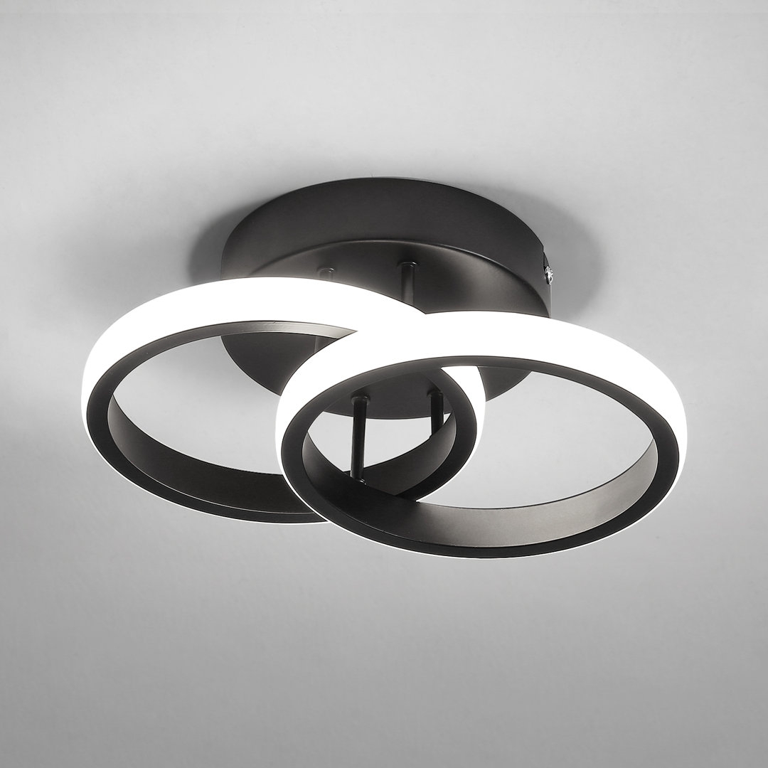 Verbrande 2-Light 25cm LED Integrated Semi Flush Mount