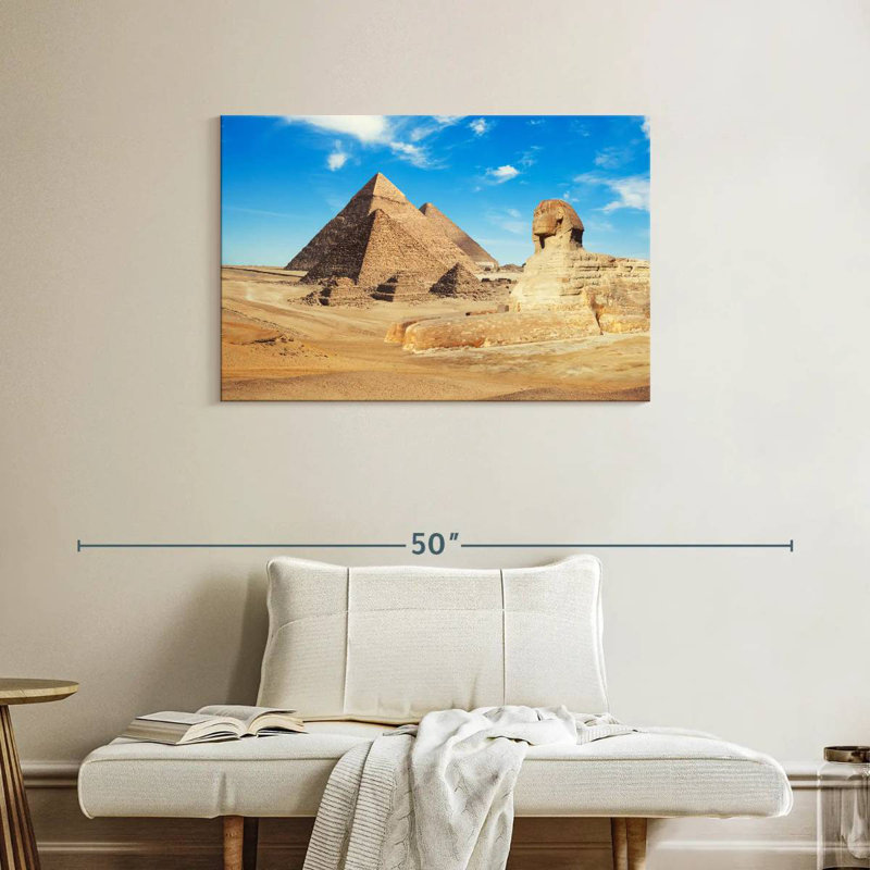 Adella, sphinx et pyramides de Gizeh, H 24 po x l 36 po