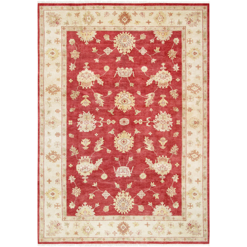Oushak Hand Knotted Wool Oriental Indoor Rug