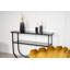 117cm Glass Top Console Table