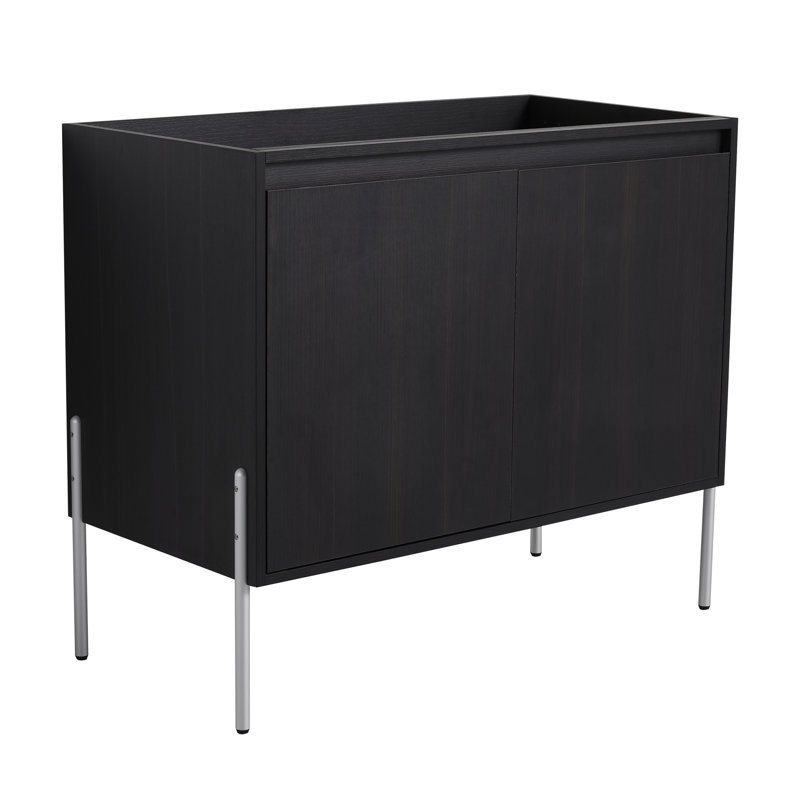 Armoire de rangement autoportante avec portes à fermeture douce