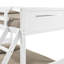 Lit superposé en bois blanc avec construction - pour une chambre à coucher élégante