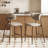 25" Counter Height Upholstered Bar Stool with Metal Frame, Curved Backrest and Footrest-332006732