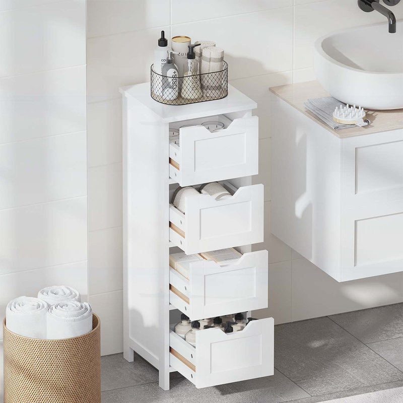 Narrow Floor Cabinet with 4 Drawers