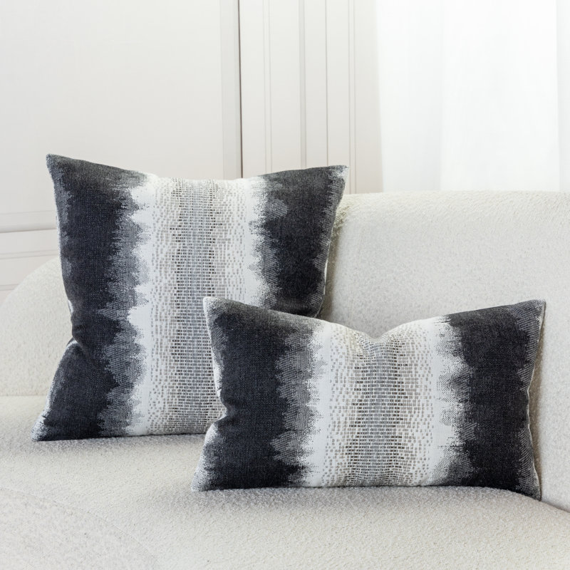 Resilience Sunbrella® Throw Square Indoor/Outdoor Pillow Cover & Insert by Elaine Smith, Square 22", Indigo