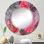 Rouge et mauve, art abstrait fluide de luxe - miroir mural moderne