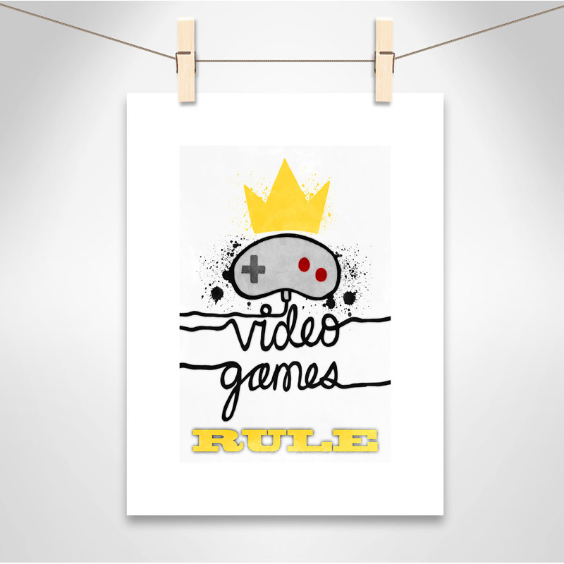 Impression de papier règle de jeux vidéo, H 16 po x l 12 po x P 1 po, Papier