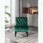 Fauteuil d'appoint sans accoudoirs en velours - vert - capitonné-887645812