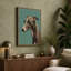 Greyhound Profile Modern - Wrapped Canvas-889504513-889504514