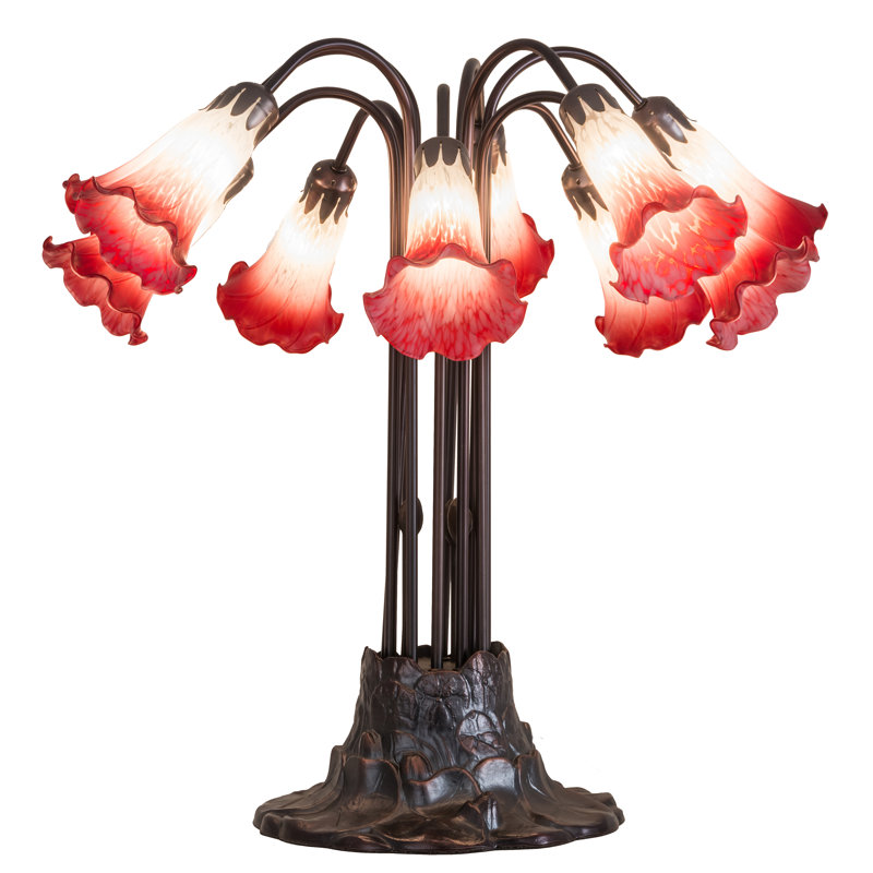 Pond Lily Table Lamp, Pink/White