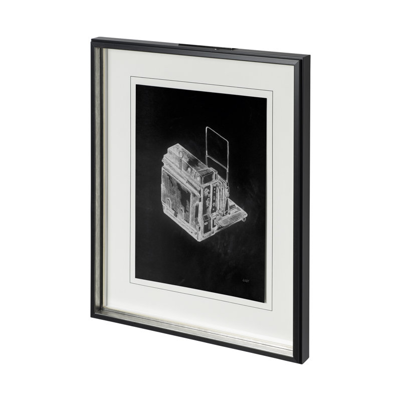 Pacemaker Black II by Alarm a Hand Embelished Textured Framed Art Print Matted under Glass