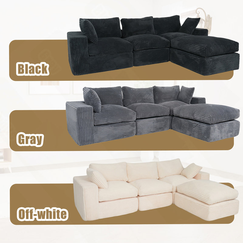 Modular Cloud Couch With Boneless Deep Seat Design
