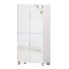 Armoire de rangement pour chaussures à 8 niveaux avec porte miroir