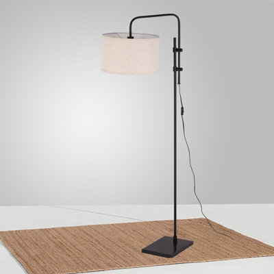67.5'' Swing Arm Floor Lamp with Outlet
