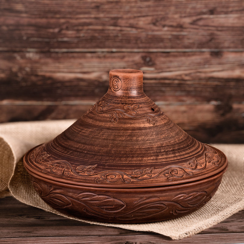Tajine rond en grès de 3,2 pintes