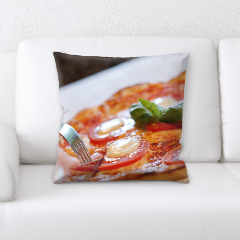 Housse de coussin et insert pizza carré