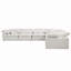 Chaise sans accoudoirs modulaire Naveen, lin ivoire