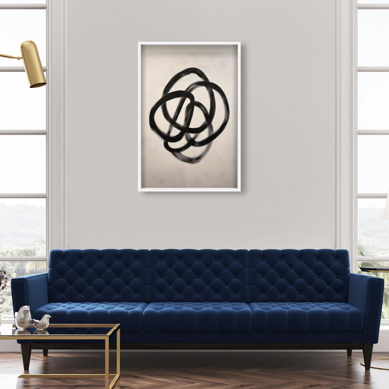 Oliver Gal Urban Mirage IV Abstract - Luxury Shadowbox Framed Wall Art, 31.5" H x 21.5" W, White