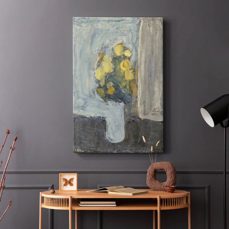 Motif floral rétro CCXL III - galerie Cavas, H 36 po x l 24 po