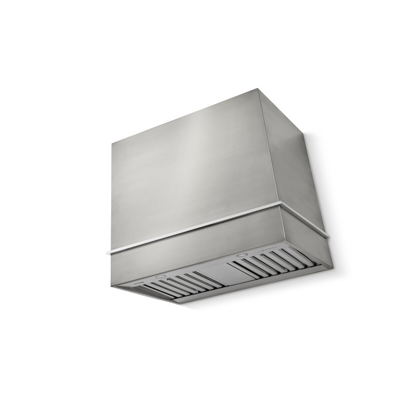 Loge Series 36" Wide x 30" High Wall Hood 600 CFM, Stainless Steel, Polished Chrome