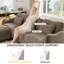 Canapé modulaire moderne à 2 places avec 2 repose-pieds en chenille de 70 po-130155243-130155253