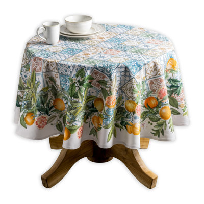 Agrume Floral 100% Cotton Tablecloth