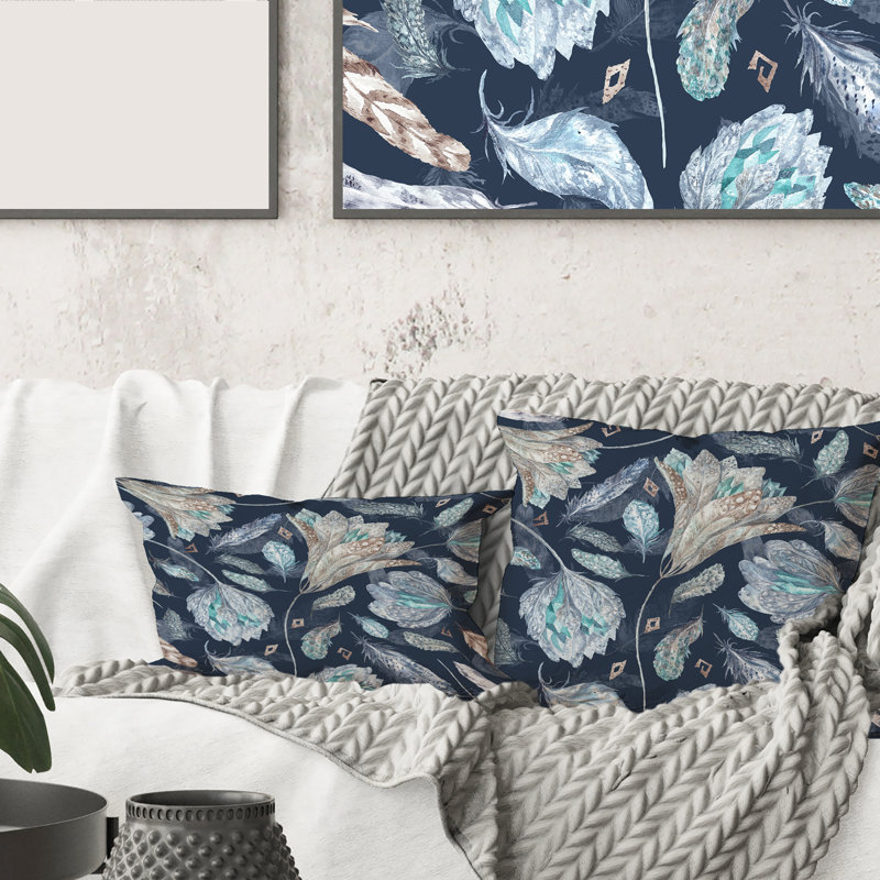 Botanical Pattern Rectangular Pillow Cover & Insert