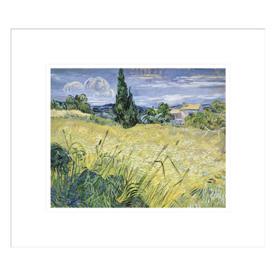 «Landscape with Green Corn» par Vincent van Gogh, impression giclée sur cadre