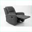 Fauteuils inclinables, fauteuil inclinable manuel simple avec dossier capitonné | Gris anthracite | Cuir PU-1547550958