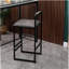 Tabouret de bar avec dossier, ensemble 2 pièces, tabouret de bar rembourré avec repose-pieds