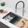 Versa STYLISH 33 inch Workstation Single Bowl Undermount 16G Kitchen Sink with Built in Accessories
