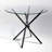 Round Glass Top Metal Base Dining Table