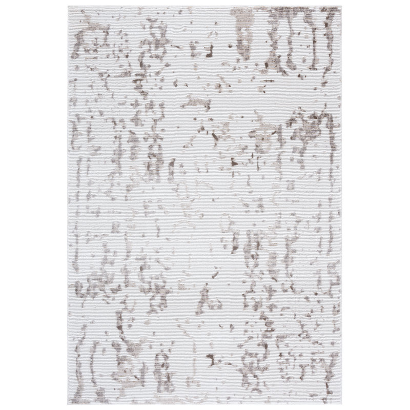 Slate Performance Abstract Rug, Rectangle 4' x 6'