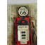Peinture murale en métal en forme de pompe à essence rouge Route 66, 40 po x 2 po x H 79 po