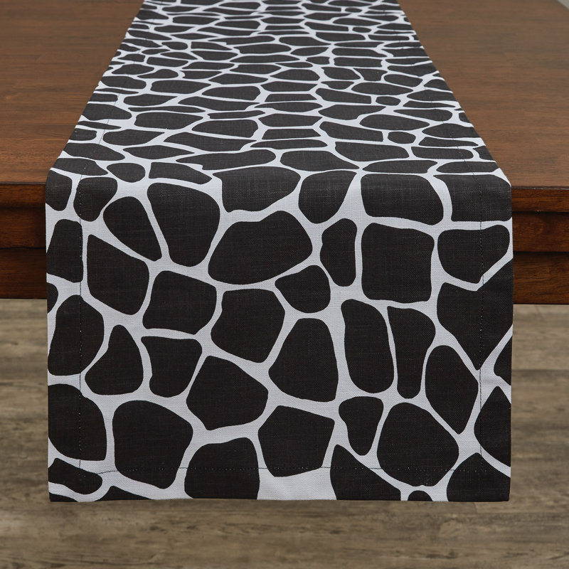 Chemin de table rectangulaire, Noir