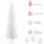 Arbre de Noël artificiel enneigé 6 pi, mince, blanc avec base