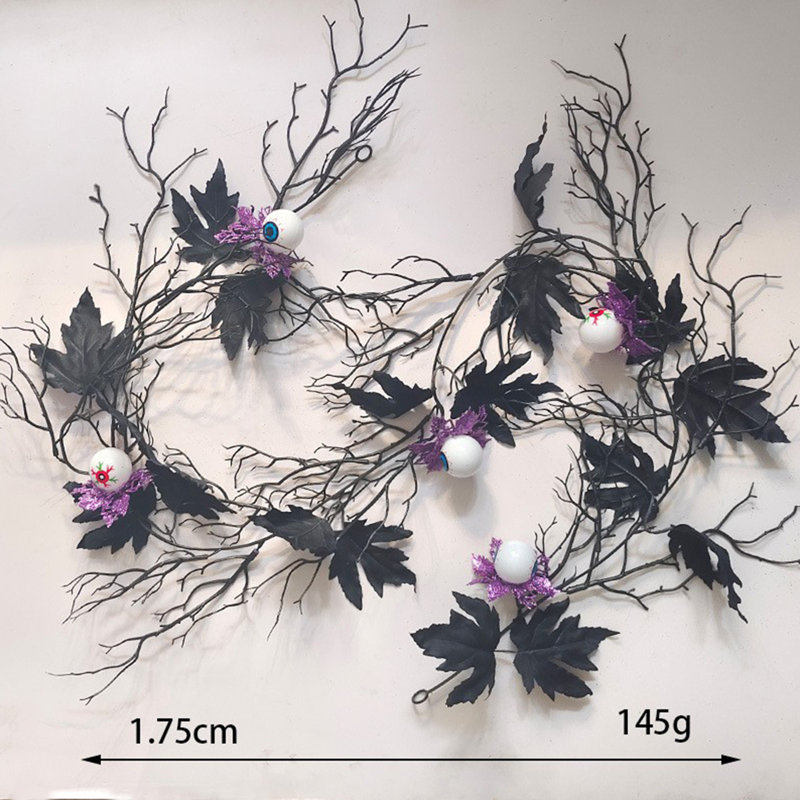  Imitation artificielle de vignes en forme de feuille d'érable de 175 cm pour Halloween
