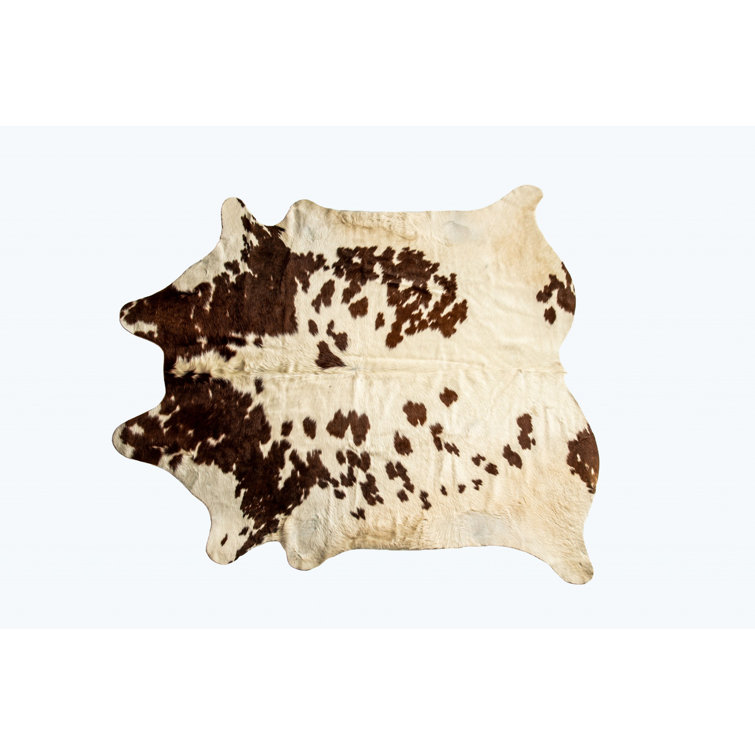 Chetek Handmade Cowhide Salt Pepper/White Brown Area Rug