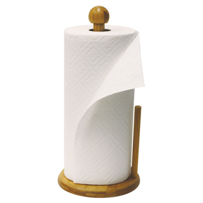 Porte-essuie-tout autoportant en bambou Easy Tear
