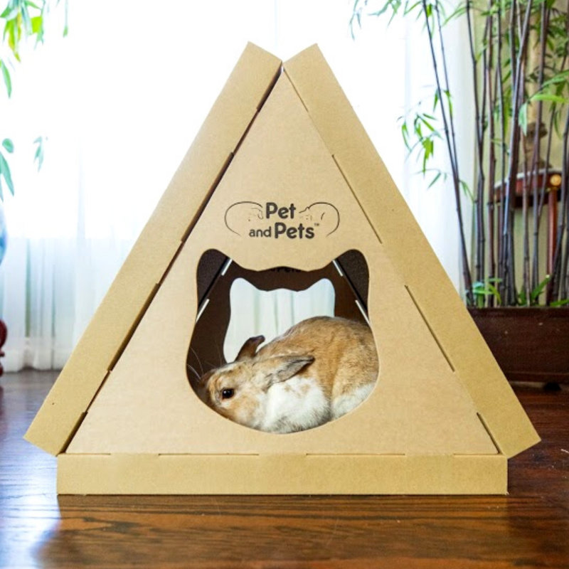 Eco-Friendly Cardboard Cat House with Scratch Boards