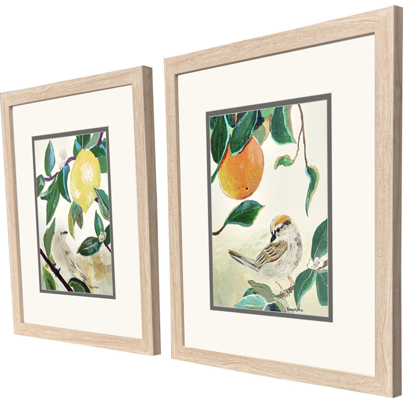 Art encadré orange citron