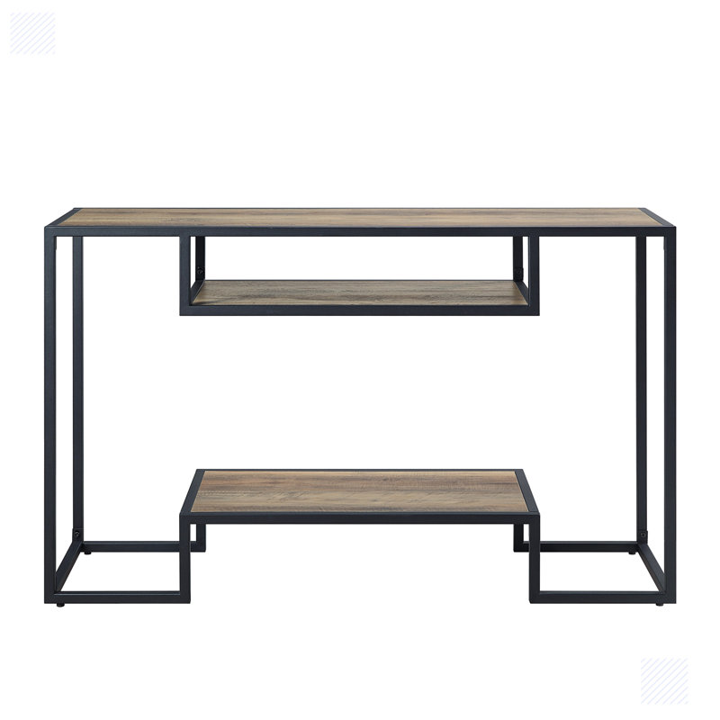Idella Industrial Rectangular Sofa Table with Metal Frame,Entryway table,Hallway table