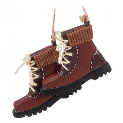 Ornement en forme de bottes de randonnée