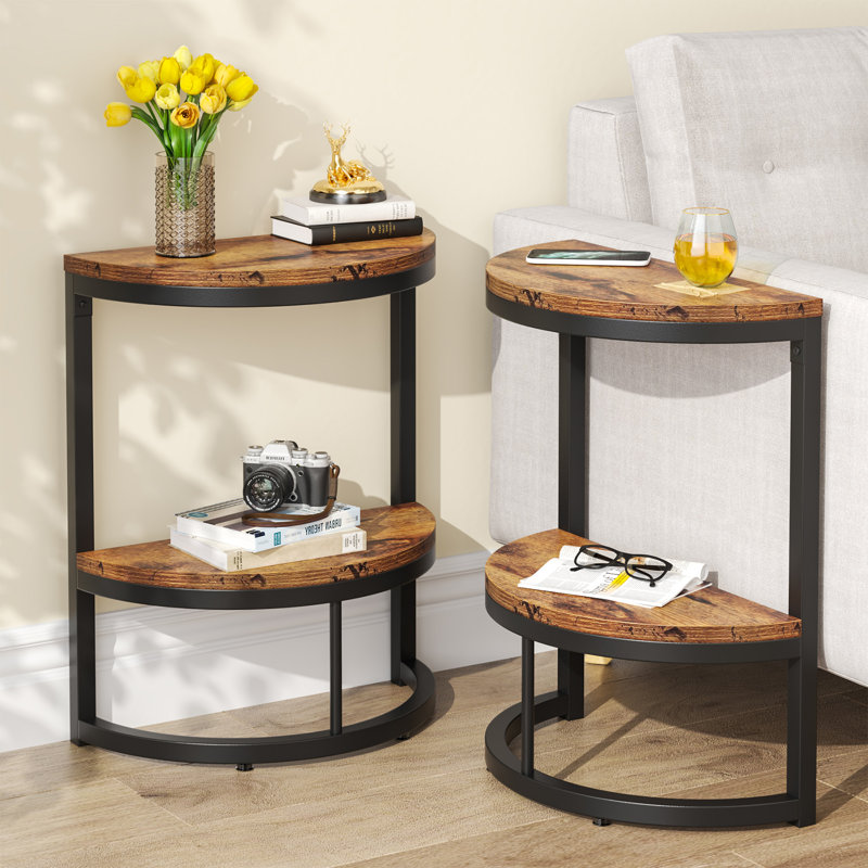 Adasha End Table Set, Brown
