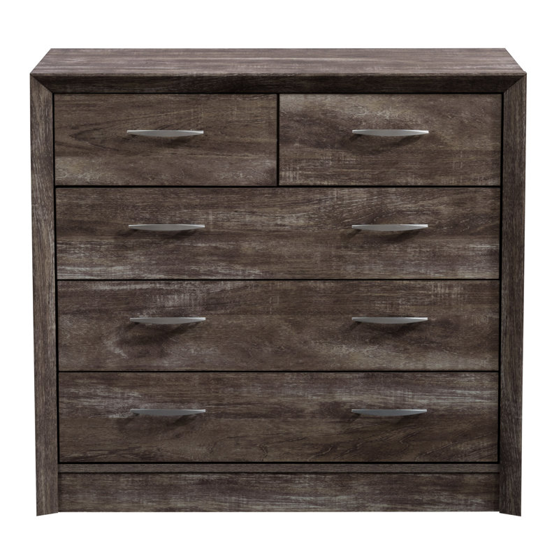Commode 5 tiroirs Lodsworth, Gris chêne lavé