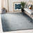 Exley Hand Woven Leather/Cotton Geometric Rug in Gray-1686898912