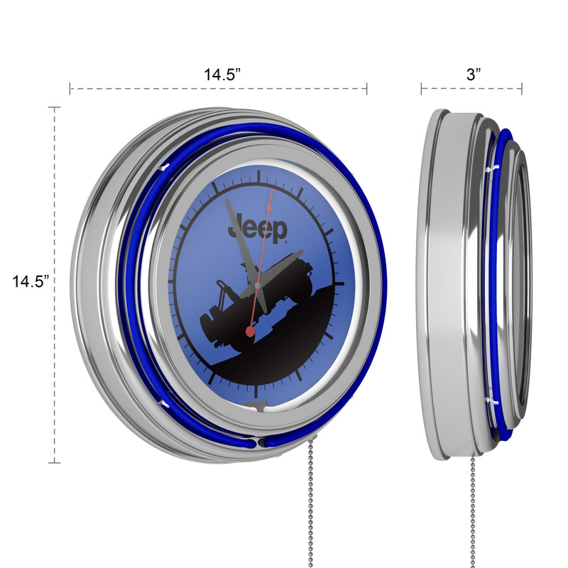 Horloge murale en métal, Bleu